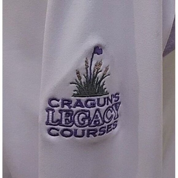 Footjoy Womens Full Zip Jacket White Purple Craguns Legacy New Pockets Wicking - Picture 4 of 14